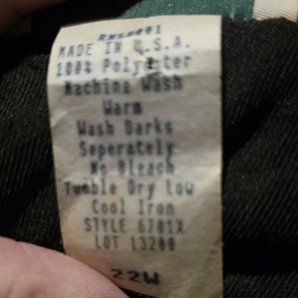 Vintage Joannas Black Crinkle Textured Top Made in USA Size 22W - Picture 5 of 5